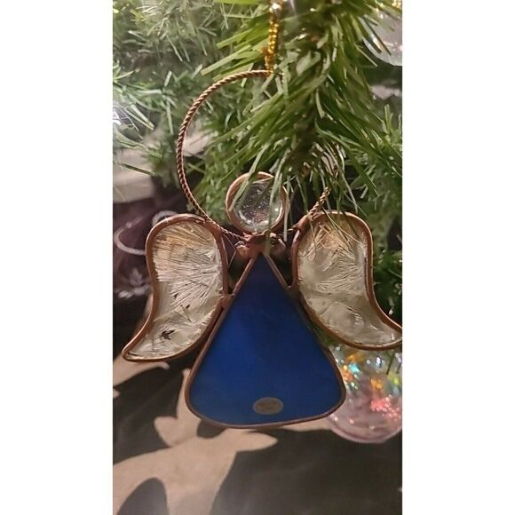 Stained Glass suncatcher angel Window Art Ornament blue - Picture 4 of 4